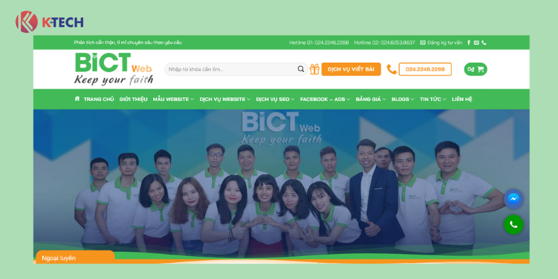 BICTweb - Thiết kế website bán hàng bằng WordPress
