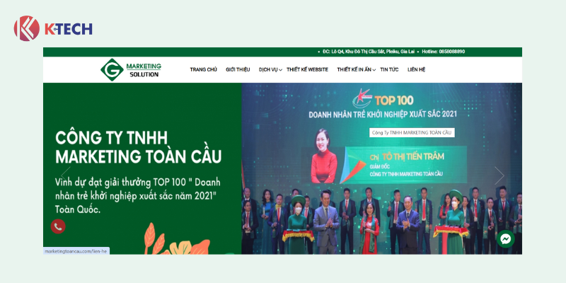 Global Marketing - Công ty chuyên thiết kế website tại Gia Lai