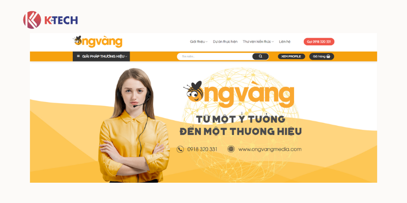 Công ty thiết kế website tại Phan Thiết - Ong Vàng Media 