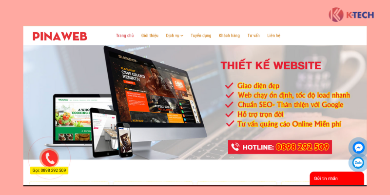 Dịch vụ thiết kế website tại Hải Phòng tại PinaWeb 