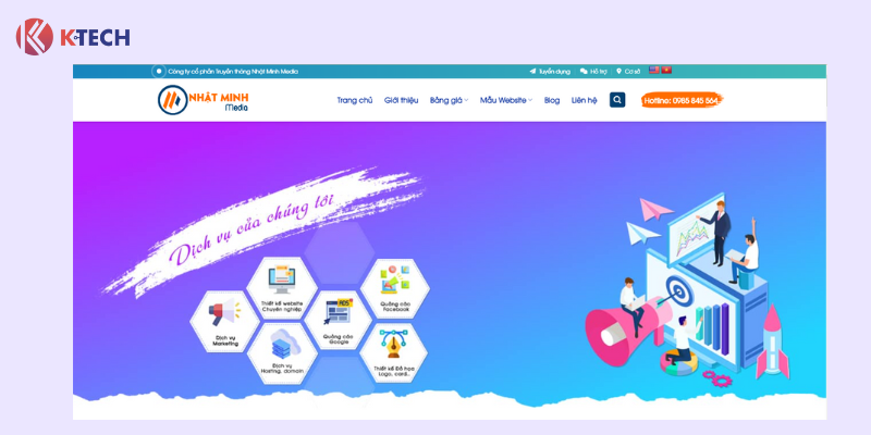 Công ty Nhật Minh Media chuyên thiết kế website Hà Nội tại Ba Vì