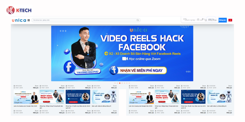 Uniaca - Học thiết kế website cơ bản đến nâng cao