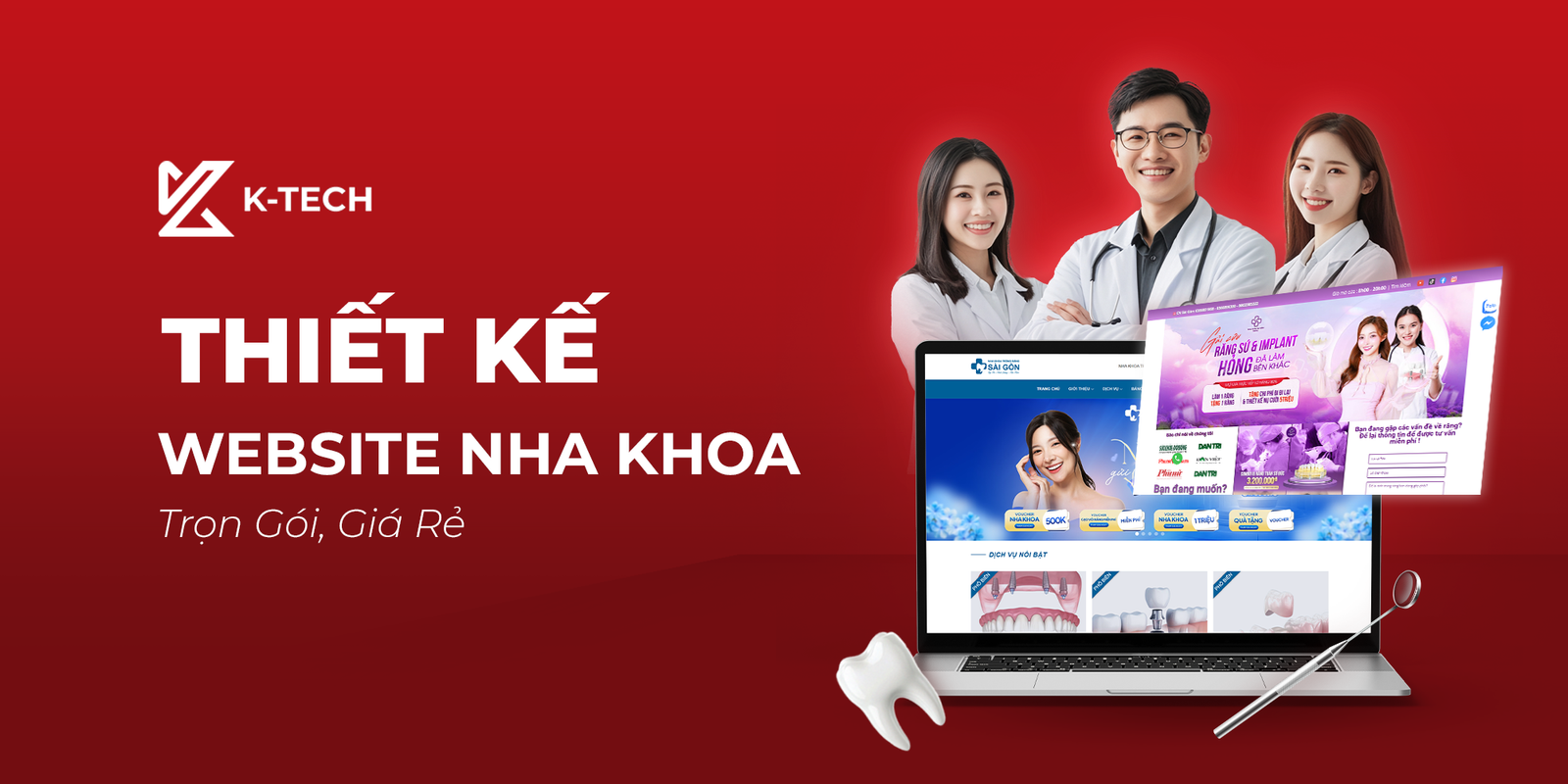 Thiết kế website nha khoa trọn gói
