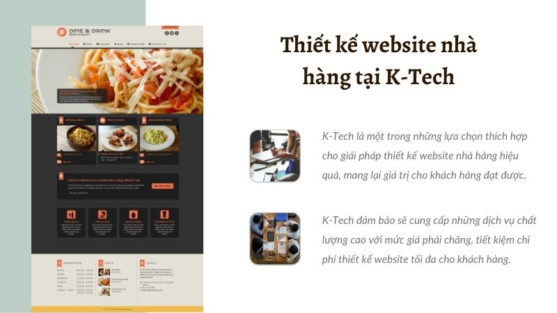 Thiết kế website nhà hàng tại KTech 