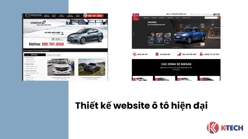 Thiết kế website ô tô hiện đại 