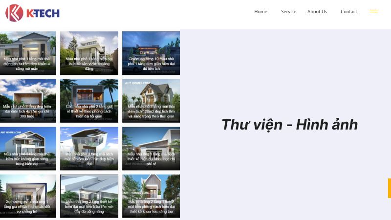 Thư viện hình ảnh thiết kế website xây dựng 