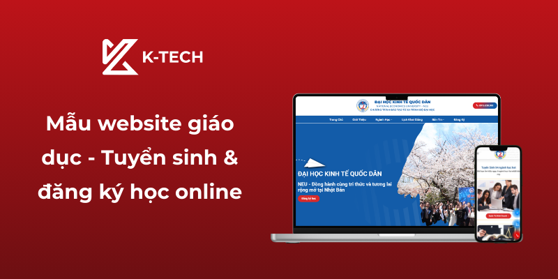 Mẫu website giáo dục Tuyển sinh & đăng ký học online