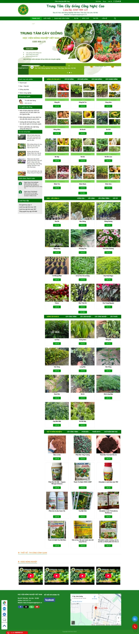 WEBSITE NÔNG NGHIỆP CNC