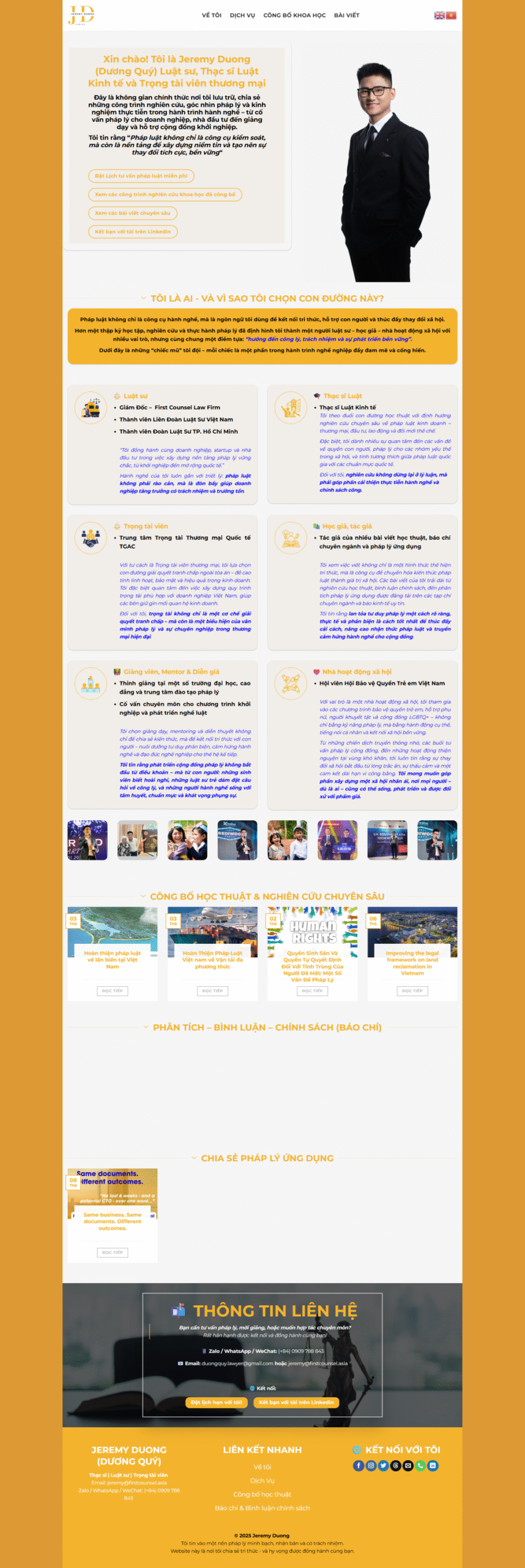 WEBSITE GIỚI THIỆU LUẬT SƯ