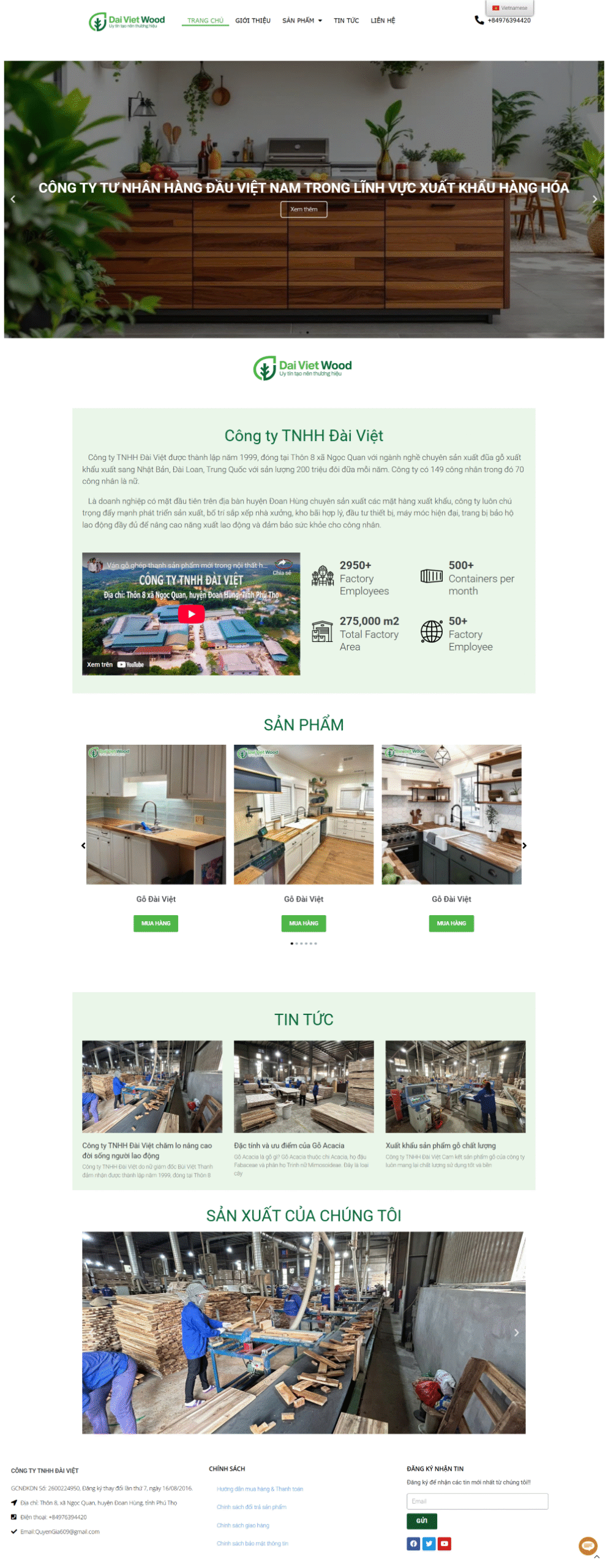 WEBSITE NỘI THẤT GỖ CAO CẤP