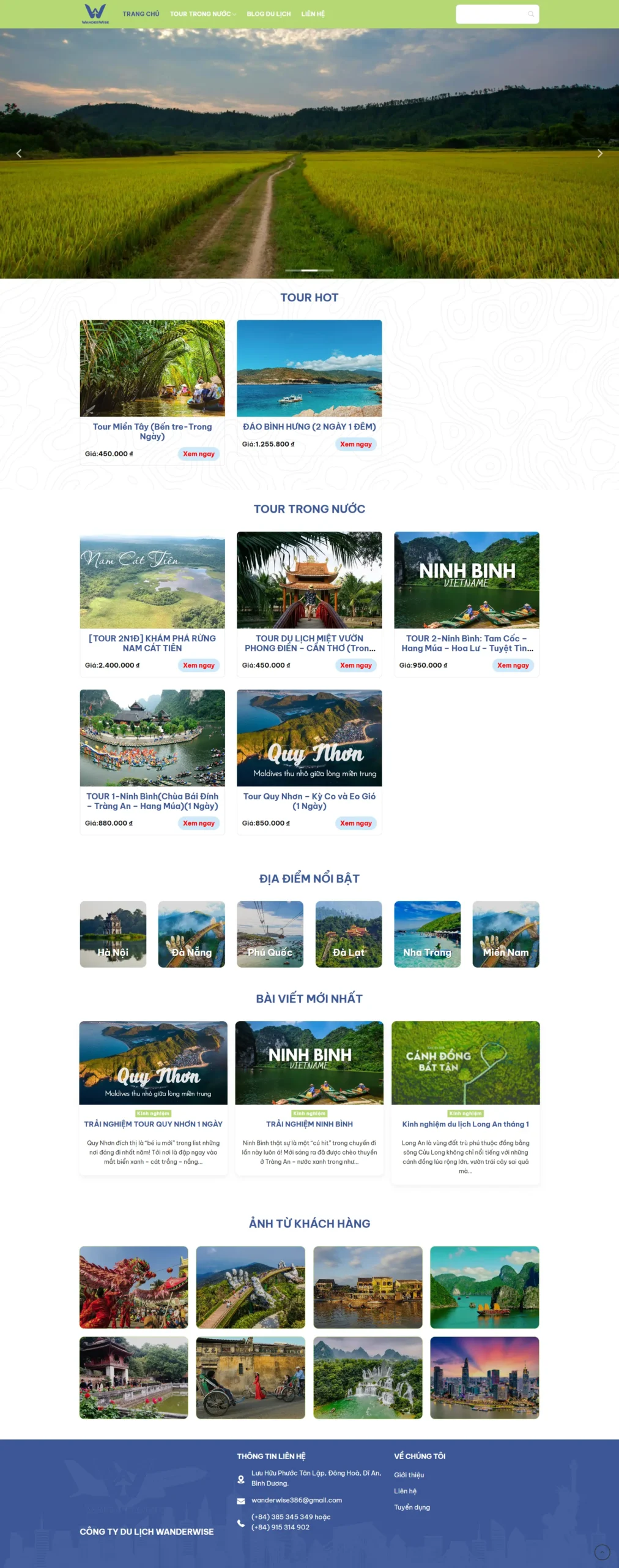 WEBSITE TOUR DU LỊCH