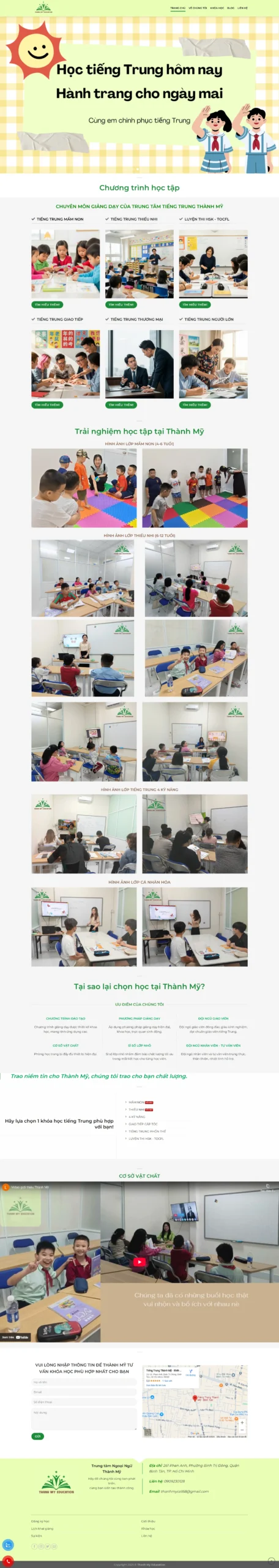 WEBSITE TRUNG TÂM NGOẠI NGỮ