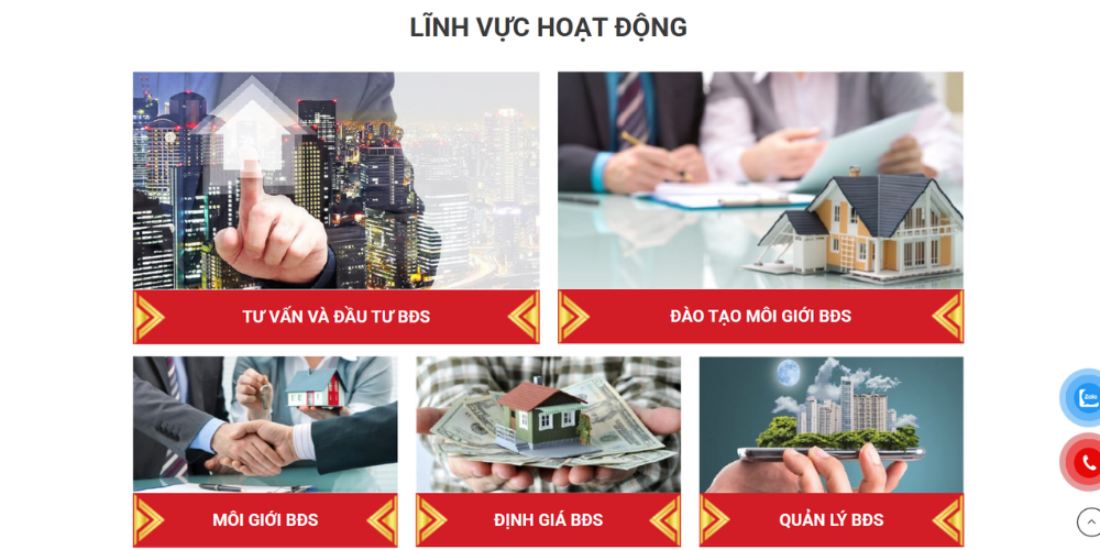 Mẫu website bất động sản tập đoàn Thiên Khôi 