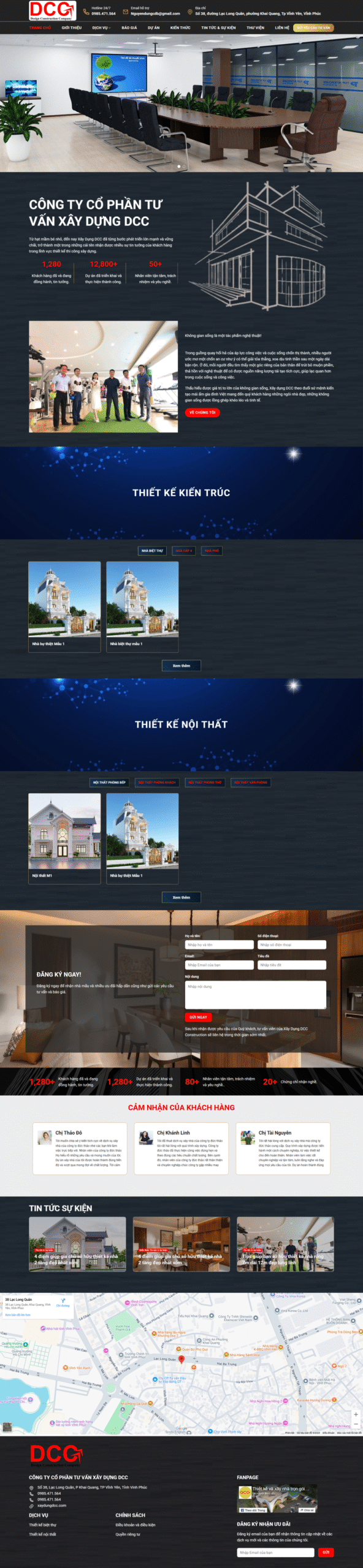 WEBSITE CÔNG TY TƯ VẤN XÂY DỰNG