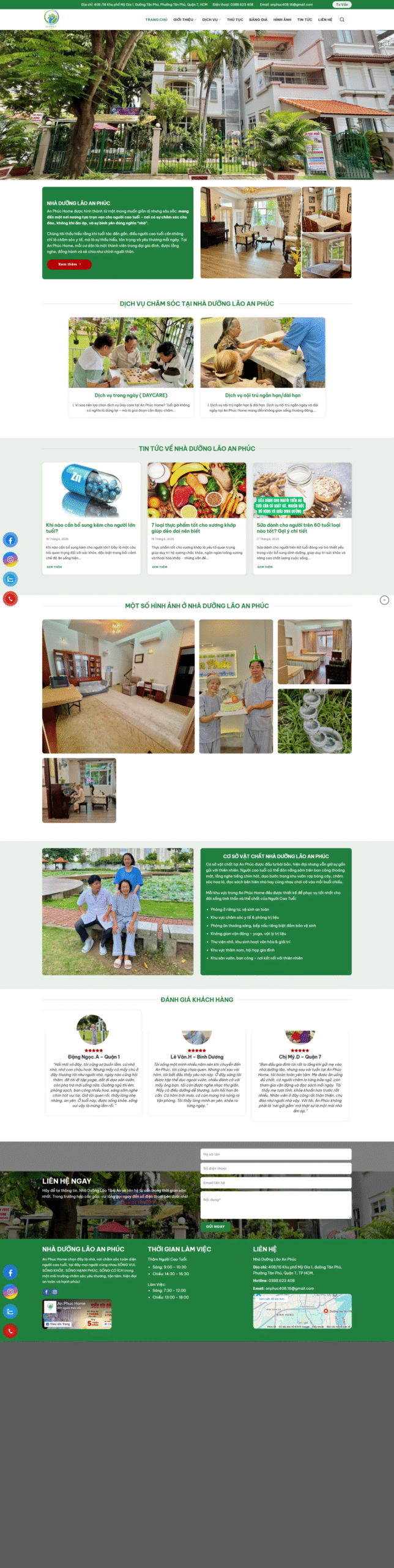 WEBSITE DỊCH VỤ DƯỠNG LÃO