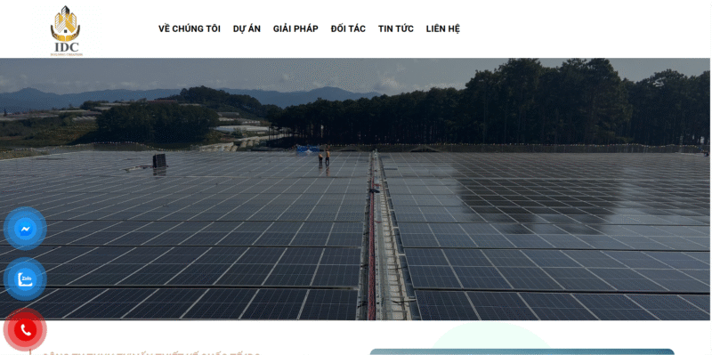 Mẫu thiết kế website nội thất - IDC