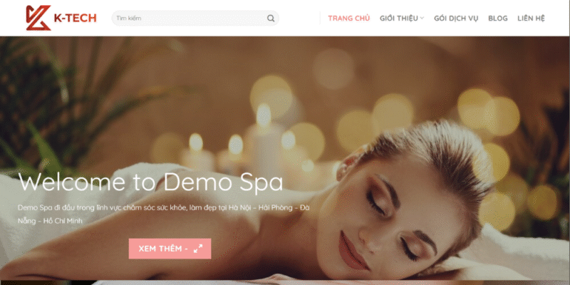 Mẫu thiết kế website làm đẹp - Demo Spa