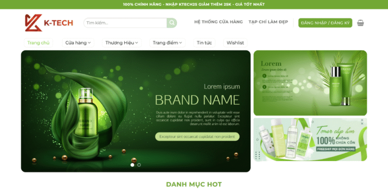 Mẫu thiết kế website làm đẹp - Dino Beauté