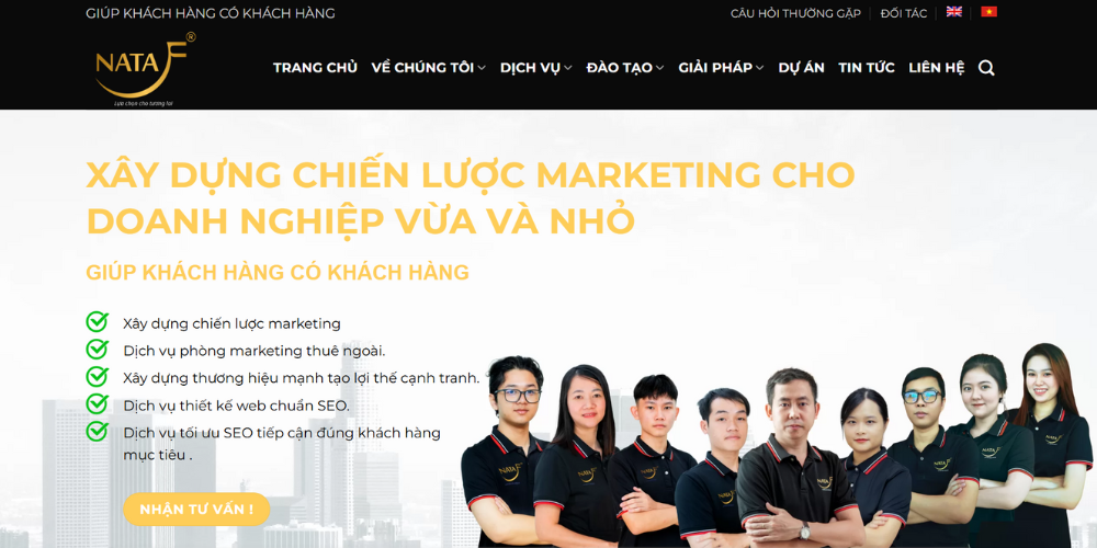 Công ty thiết kế web Bình Dương- Nata F