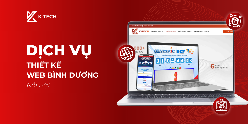 K-Tech – Dịch vụ thiết kế web Bình Dương nổi bật