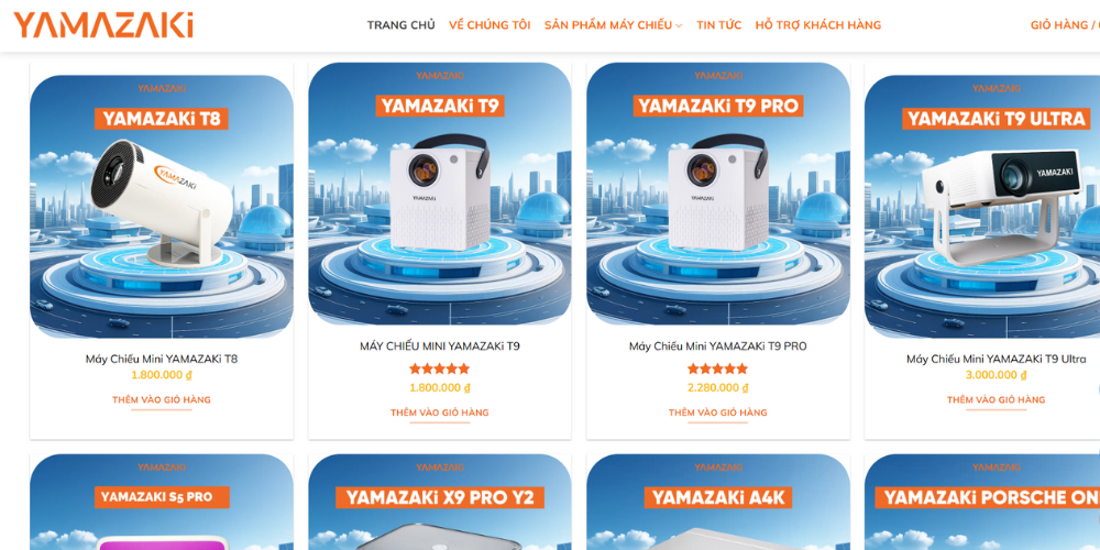Mẫu thiết kế website bán hàng online Yamazaki 