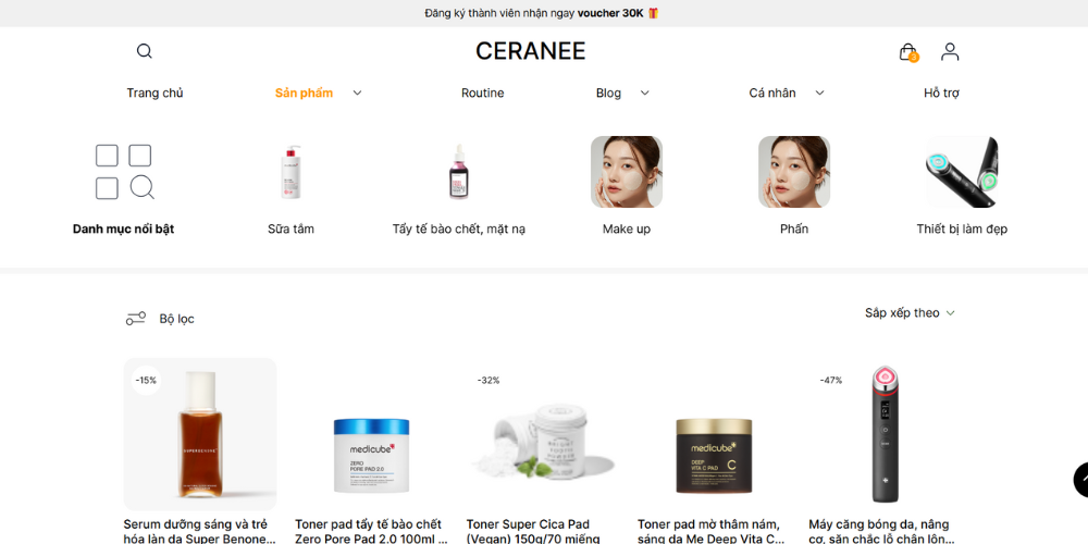 Mẫu thiết kế website bán hàng online So’natural 