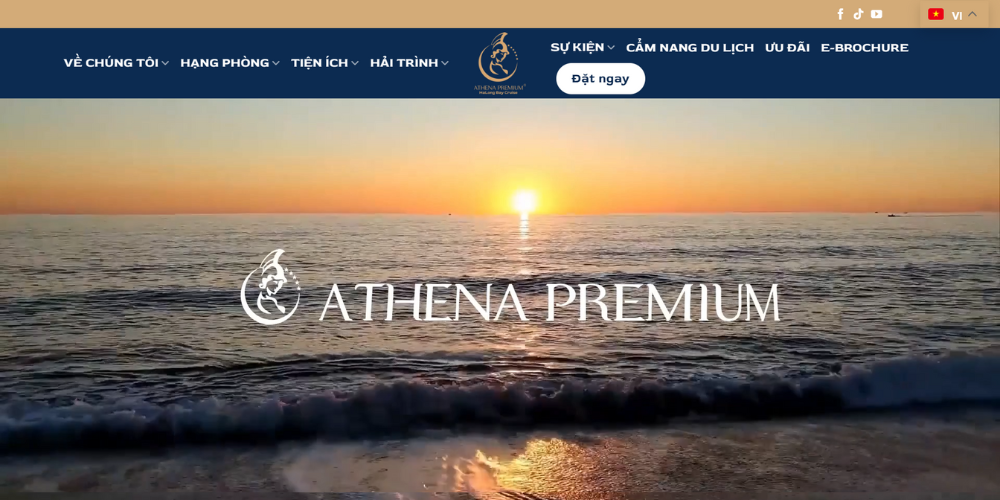 Mẫu thiết kế website du lịch - Athena Premium Cruise