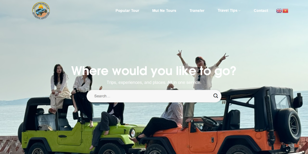 Mẫu thiết kế website du lịch - Mui Ne Backpackers Tours & Travel