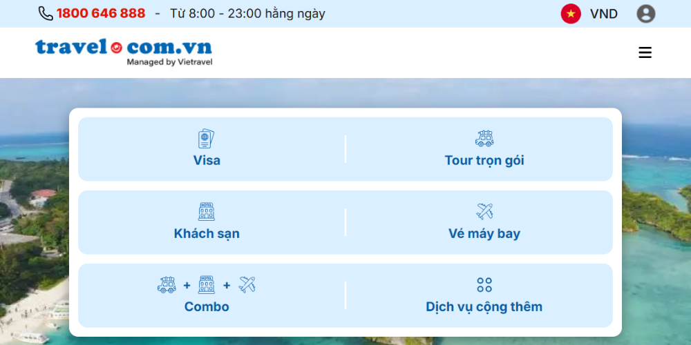 Mẫu thiết kế website du lịch - Travel Vietnam