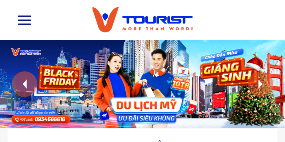 Mẫu thiết kế website du lịch - Vtourist
