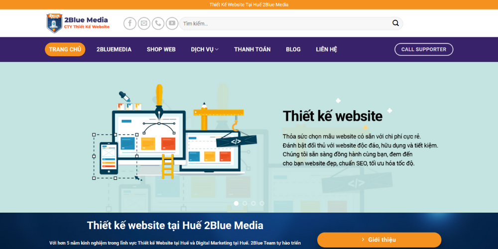 Mẫu thiết kế website tại Huế - Eagle Media