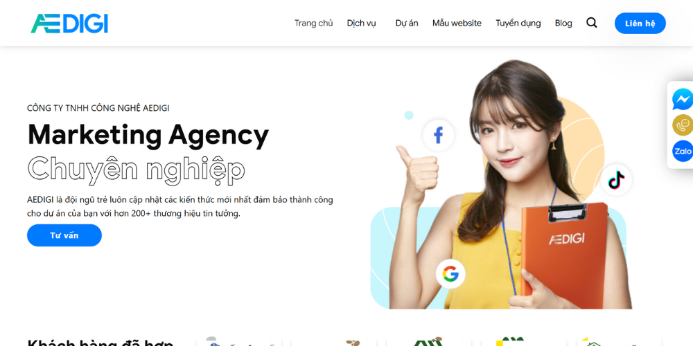 Mẫu thiết kế website tại Huế - AEDIGI