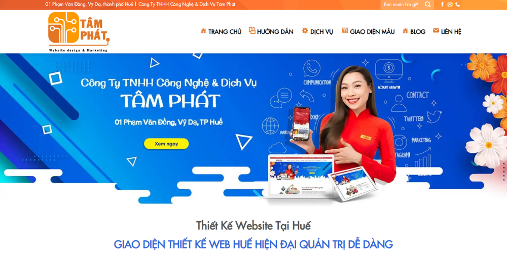 Mẫu thiết kế website tại Huế - Tâm Phát