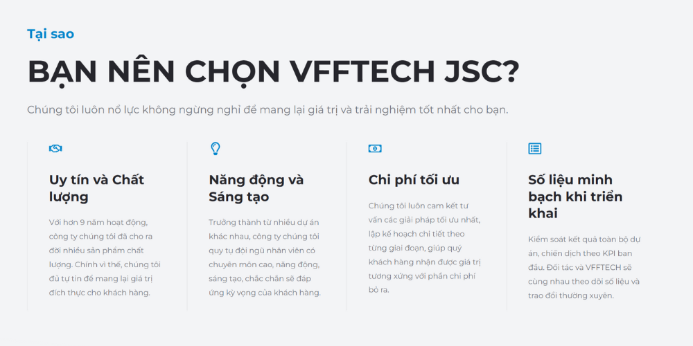 Mẫu thiết kế website tại Huế - VFFTech