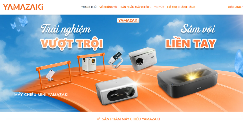 Mẫu website bán hàng điện tử Yamazaki nổi bật nhất 2025