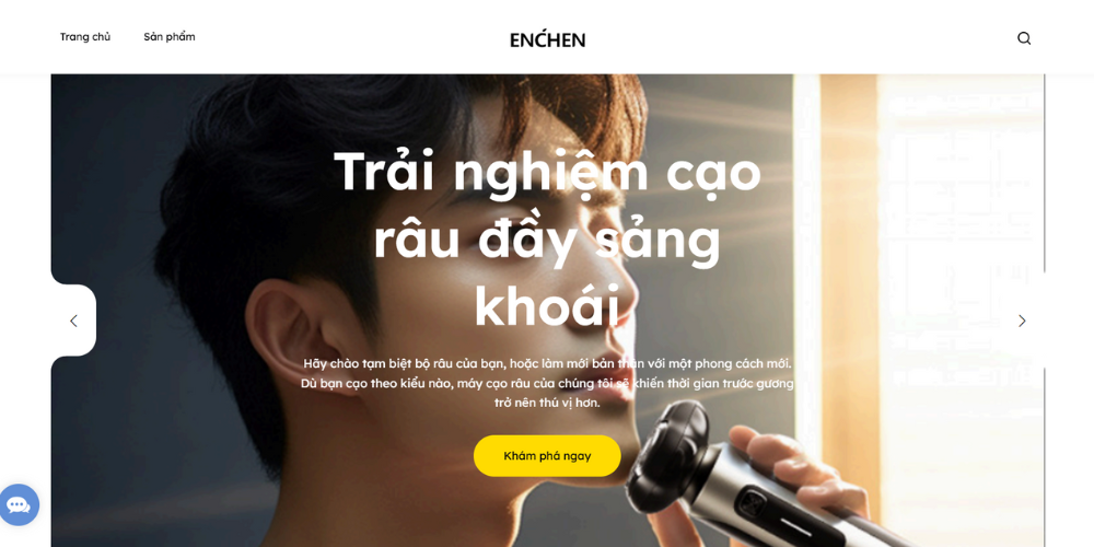 Mẫu website bán hàng gia dụng ENCHEN Vietnam Trọn gói Chuẩn SEO 