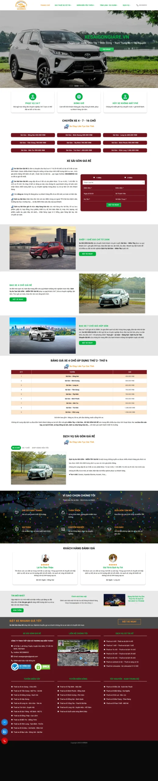 WEBSITE THUÊ XE Ô TÔ