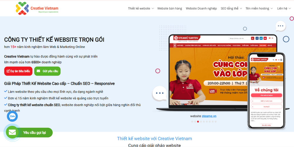 Công ty thiết kế web Hà Nội - Creative Vietnam