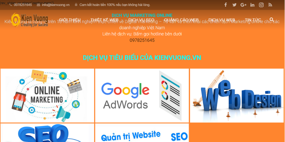 Công ty thiết kế web Vũng Tàu - Kien Vuong