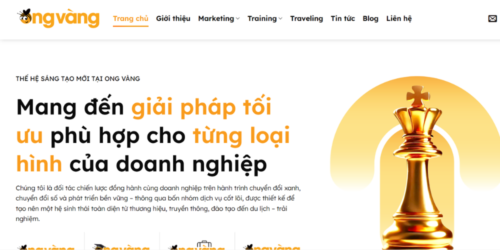 Công ty thiết kế website Phan Thiết - Ong Vàng