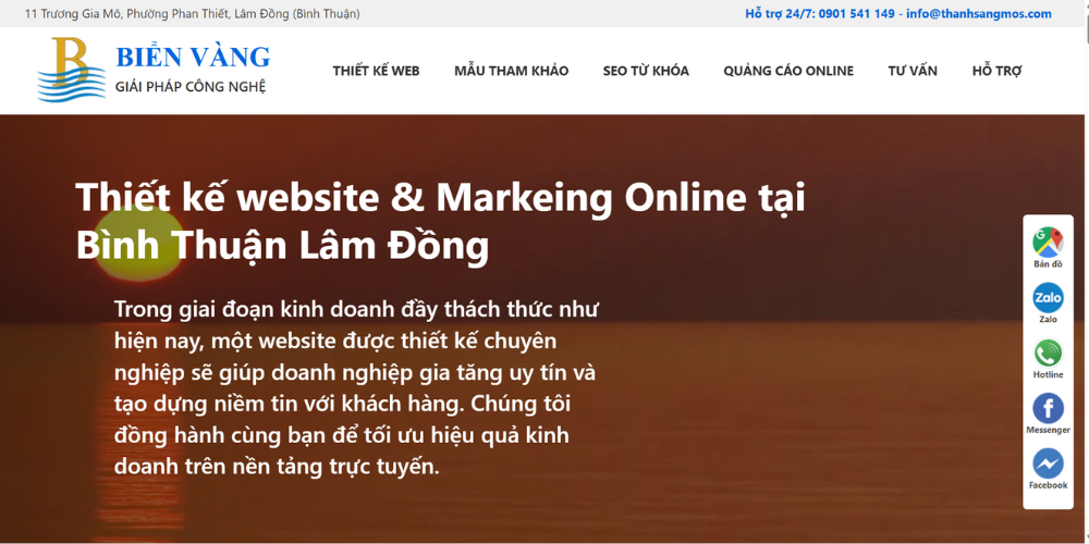 Công ty thiết kế website Phan Thiết - Biển Vàng
