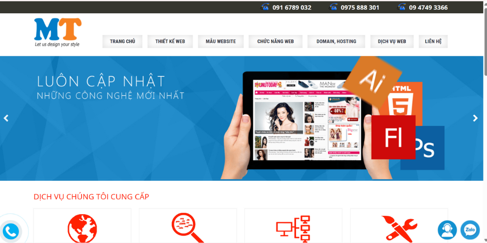 Công ty thiết kế website Spa - Minh Thuận