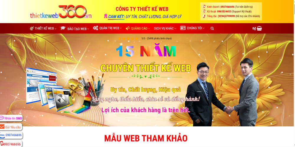 Công ty thiết kế website Spa - thietkeweb 360
