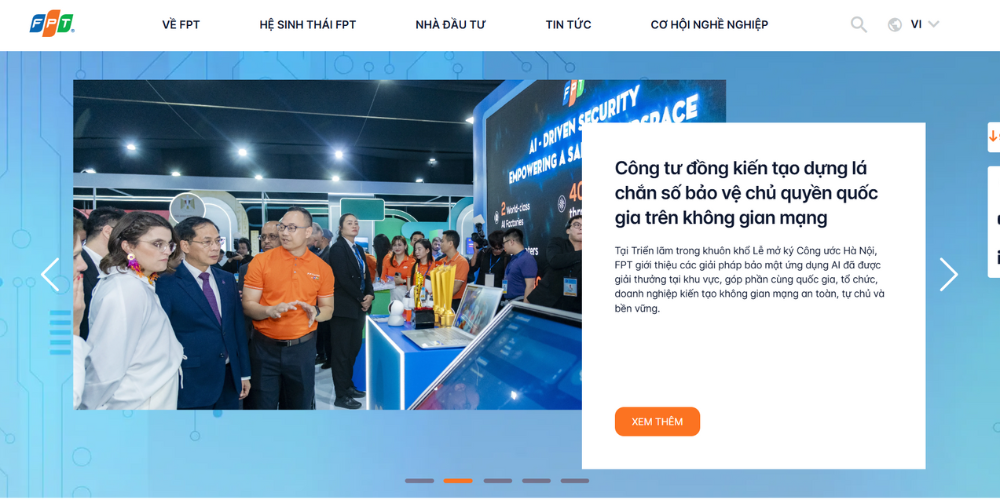 Mẫu Thiết Kế Web Giới Thiệu Doanh Nghiệp FPT