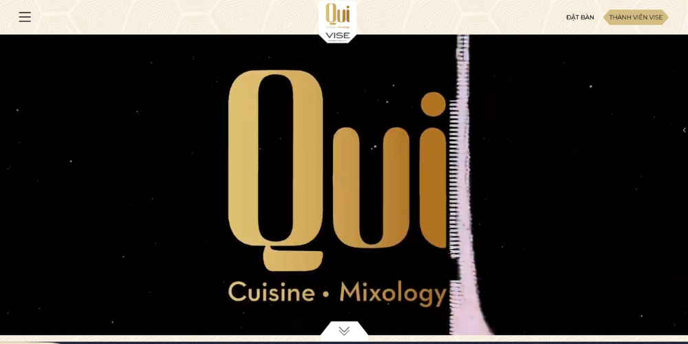 Mẫu thiết kế website quán Bar - Qui cuisine Mixology