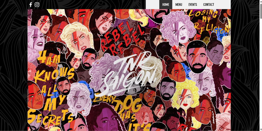 Mẫu thiết kế website quán Bar - TNR Hole