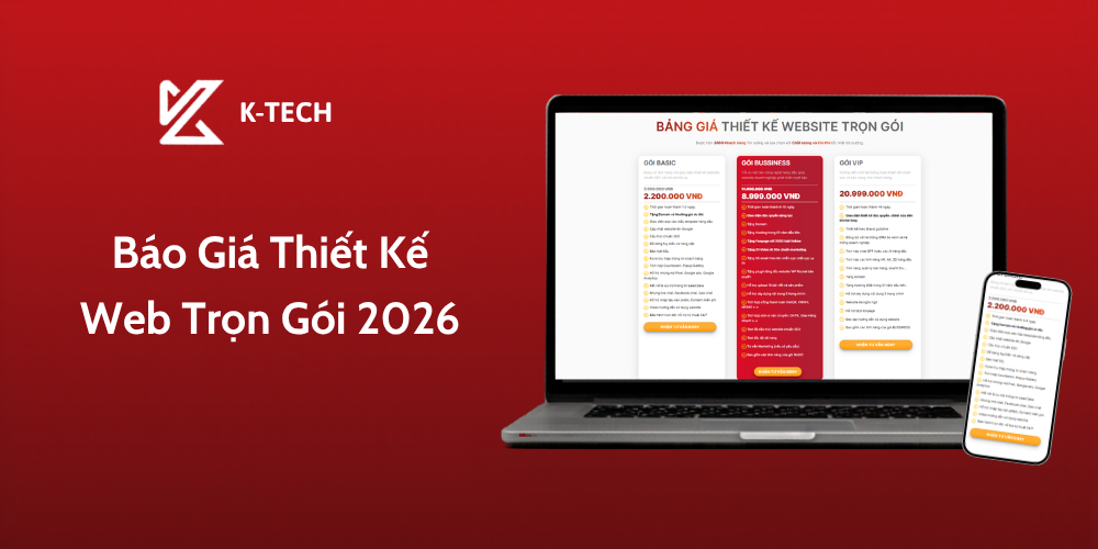 Báo Giá Thiết Kế Web Trọn Gói 2026