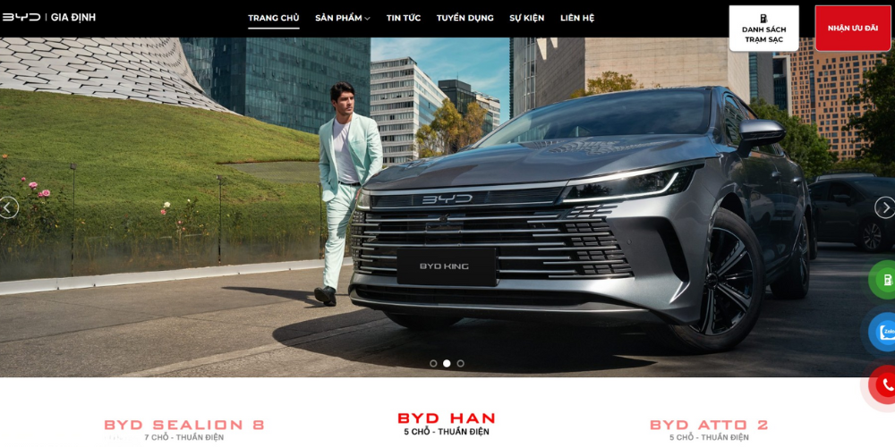 Dự án website BYD Gia Định của đơn vị thiết kế web K-TECH