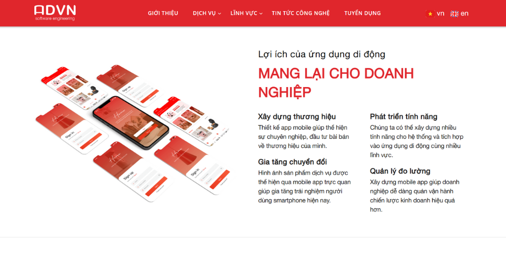 ADVN - Giải Pháp Thiết Kế App Mobile Theo Từng Lĩnh Vực