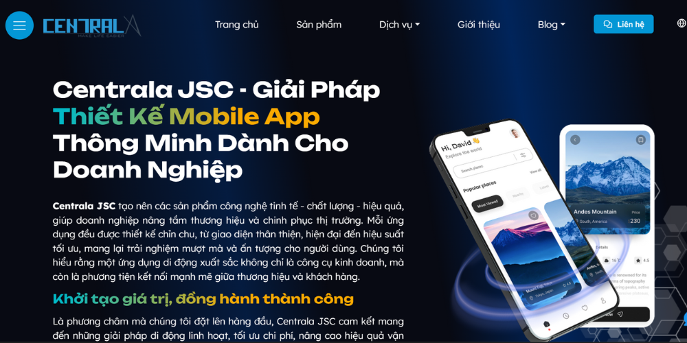 Centrala JSC - Đơn Vị Thiết Kế App Nhanh, Giá Rẻ Tại TP.HCM